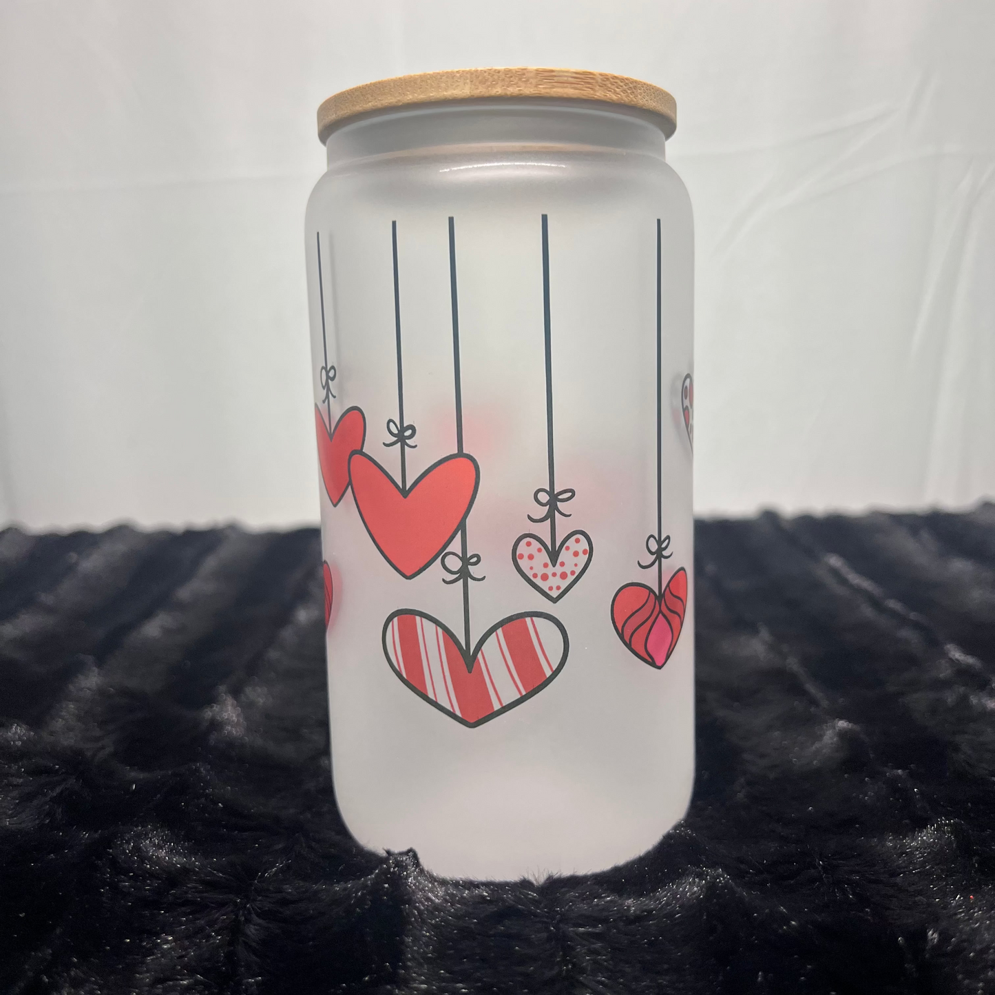 Falling Hearts Iced Coffee Cup
