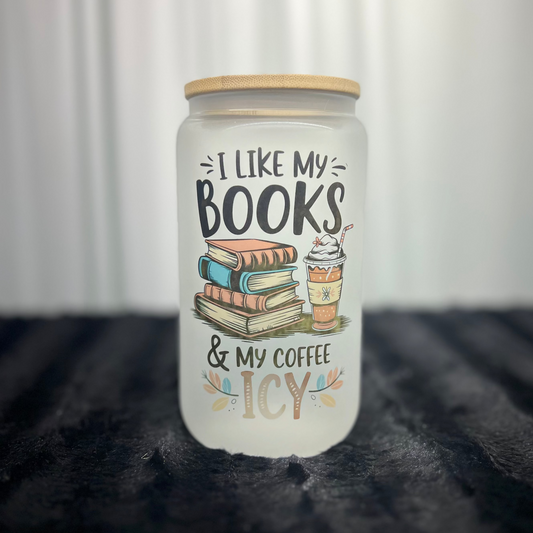 Books and Coffee Iced Coffee Cup